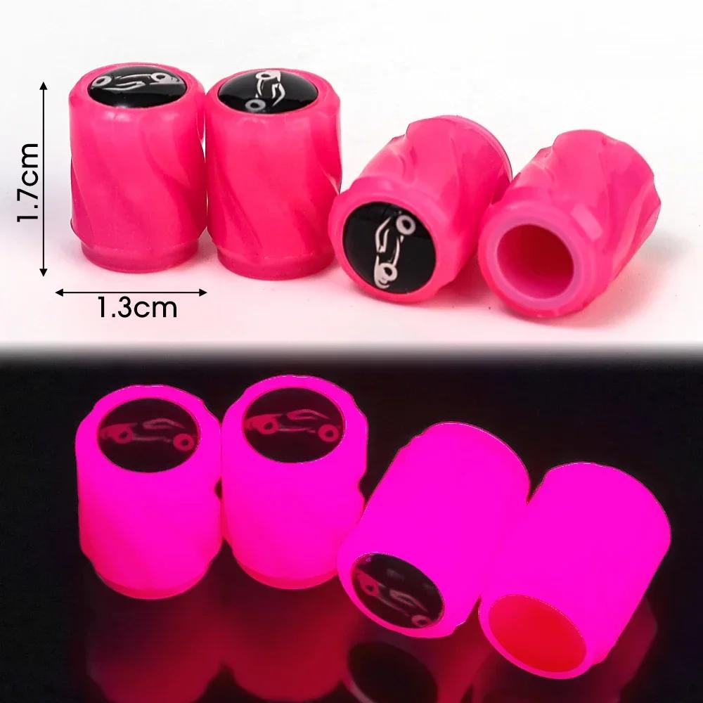 Светящиеся колпачки для автомобильных шин, светящийся декор для автомобиля, мотоцикла, велосипеда, ступицы колес, колпачки для штоков клапанов, аксессуары для укладки автомобильных шин