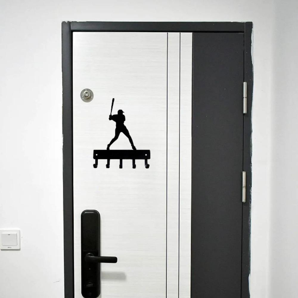 Baseball Batter Sport Key Hooks Holder Decorative Organizer for Keys and Accessories, Ideal Gift for Baseball Enthusiasts