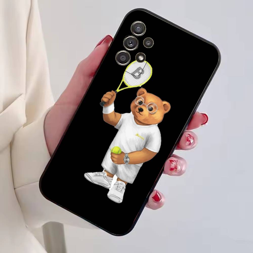 Модный Чехол Для Телефона B-Baron Filou B-Bear Для Samsung S25,S24,S21,S22,S23,S30,Ultra,S20,Plus,Fe,Lite,Note,10,Черный Чехол