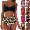 Европейский и американский сексуальный купальник раздельный бикини однотонный с перекрестными бретелями купальники с высокой талией