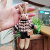 Rabbit Plush Cuddly Doll Keychain 20cm Cute Bunny Plush Toy For Decoration Backpack