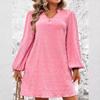 Women's INS Temperament V-neck Bubble Dress for Girls