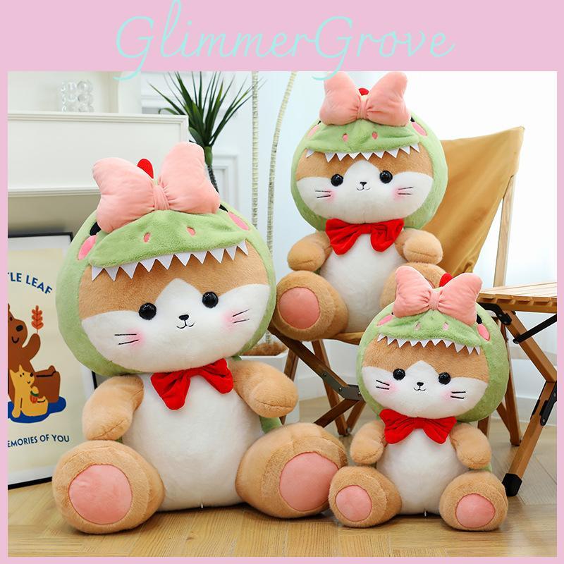 Cat Cute Dinosaur Plush Toys Bow Girl Children Birthday Holiday Gifts Dolls