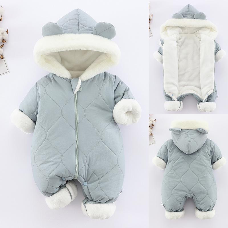 Winter Baby Jumpsuit: Thick Warm Cotton Romper for Boys and Girls