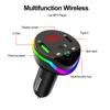 Bluetooth 5.0 Car FM Transmitter Dual USB Phone Charger Wireless Handsfree Calling Car Radio Modulator U-Disk Aux With RGB Light