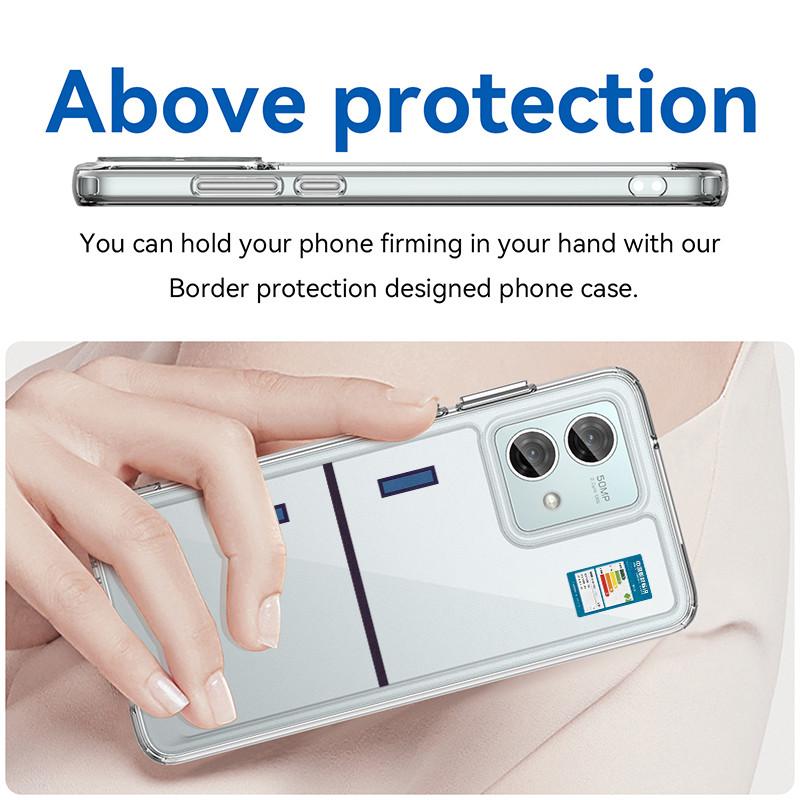 For Moto Edge 70/60/50/40 G77 G67 G57 G84 G86 G56 G15 G05 G75 "Fridge design" Hard Clear Case / G35 G85 G06 Shockproof Motorola Cover