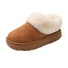 Foreign Trade New Plush Thickened Wool Half Tray Cotton Shoes Women's Cross-border Suede Warm Large Size Plush Cotton Shoes