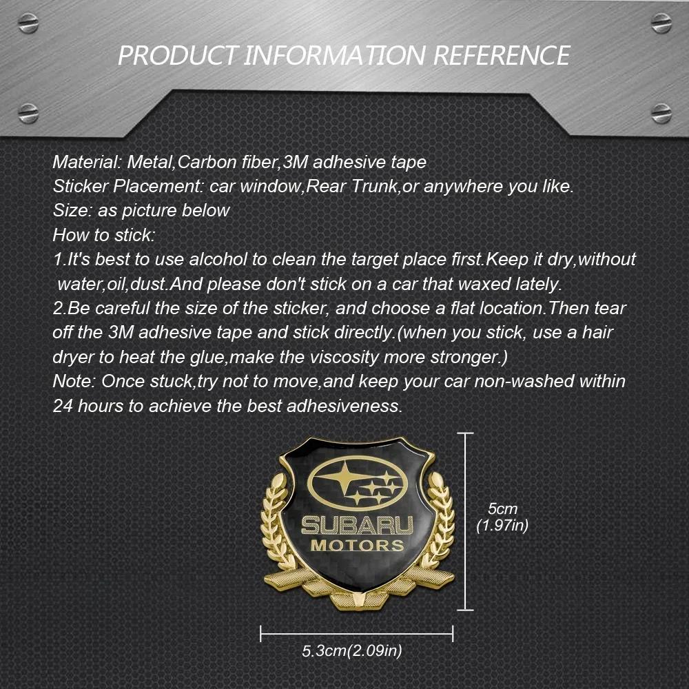 Carbon Fiber Emblem Badge Car Door Window Body Stickers for Subaru WRX XV STI Outback Legacy Forester Impreza Tribeca iwu7