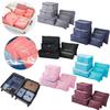 Qx Oxford Cloth Travel Storage Bag Suitcase Set Of 6 For Clothes And Underwear