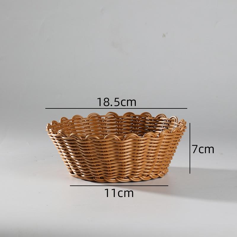 Плетеная корзина из ротанга ручной работы, плетеная корзина для подачи, бытовая корзина для хлеба, фруктов, овощей, корзина из ротанга, дисплей для ресторана