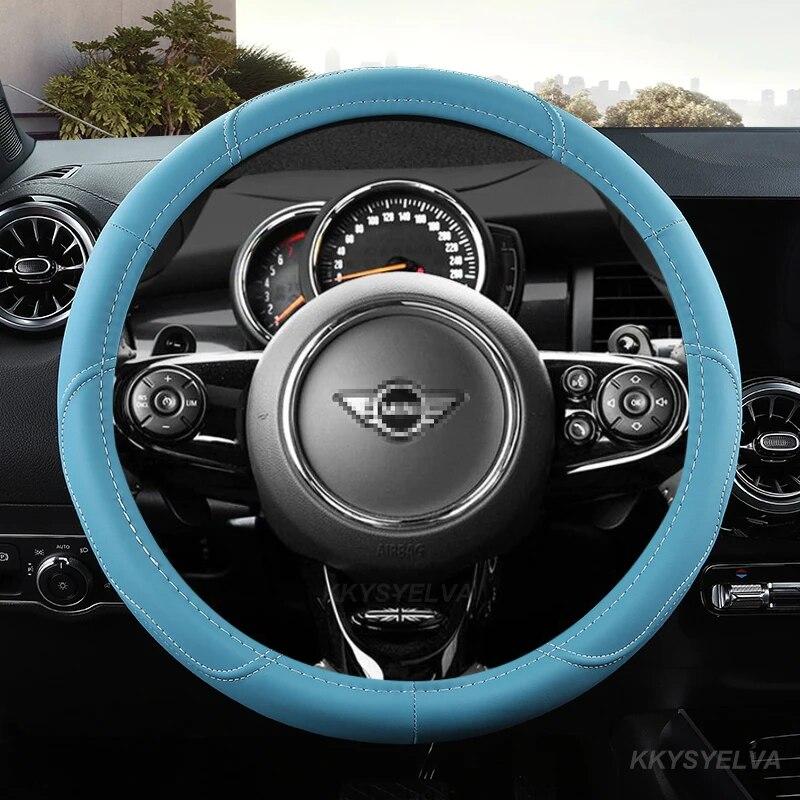 Microfiber Leather Car Steering Wheel Cover For MINI Cooper R50 R55 R56 F57 Clubman Countryman Clubvan Coupe Auto Accessories