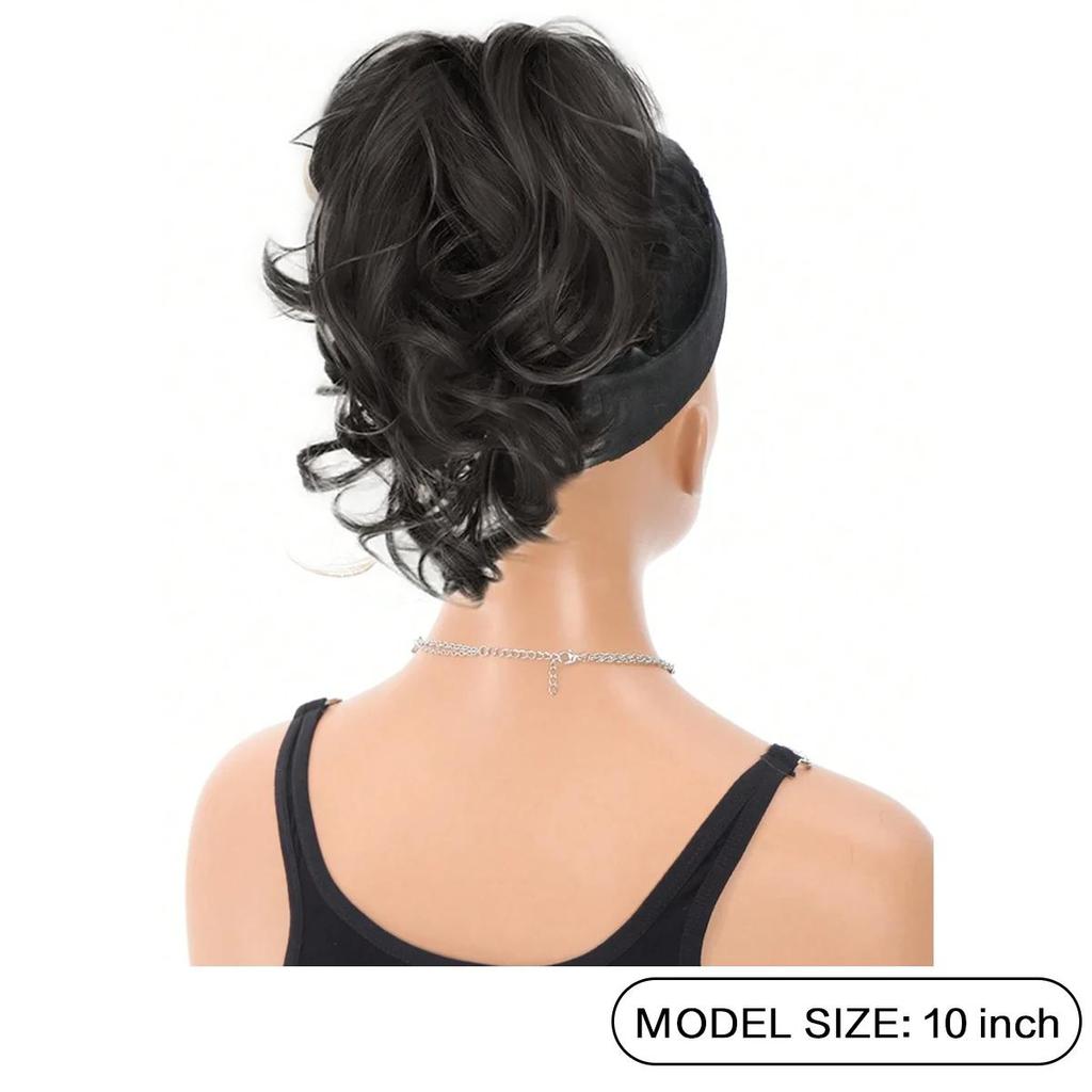 Парик «конский хвост» с большой заколкой, коса из натурального синтетического волокна, модный пушистый короткий хвост с большой волной