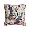 Covers Pink & Purple Throw Pillow Cases Cotton Peacock Beaded & Pom Pom Lace Throw Pillows Cover Nature & Floral Contemporary - Tavas