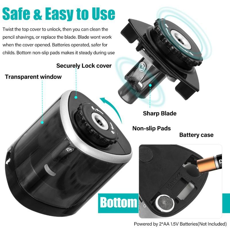НОВАЯ электрическая точилка для карандашей, автоматический сенсорный переключатель, карандаш, самолет, школа, офис, классные принадлежности