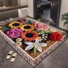 Коврик для пола 3D цветочный узор коврик для ванной комнаты высокоабсорбирующий быстросохнущий нескользящая резиновая основа кухонный душевой коврик для двери прачечной