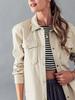 Genuine Lambskin Soft Leather Women's White Shirt Casual Stylish Biker Handmade