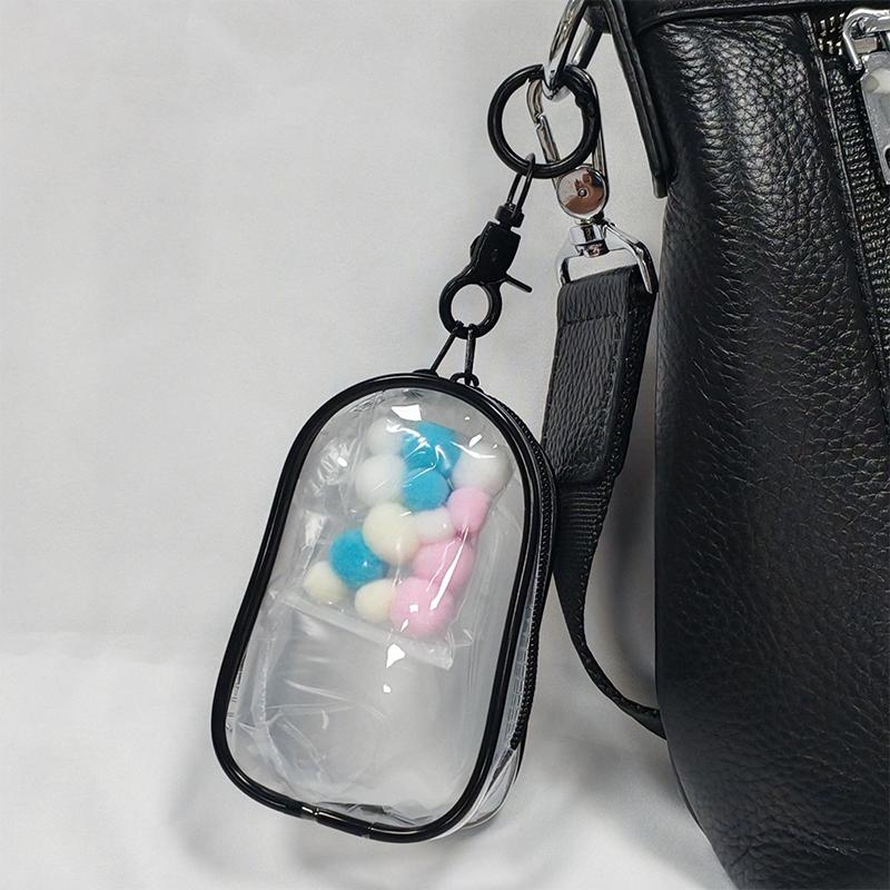 Кукольный дисплей Прозрачный ящик для хранения Мешочек Mystery Box Брелок Сумка Милая кукольная сумка Организация с плюшевым мячом Пылезащитный чехол