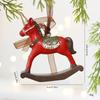 Tree Christmas Ornament Resin Vintage Bell Bow Wreath Christmas Pendant Stocking