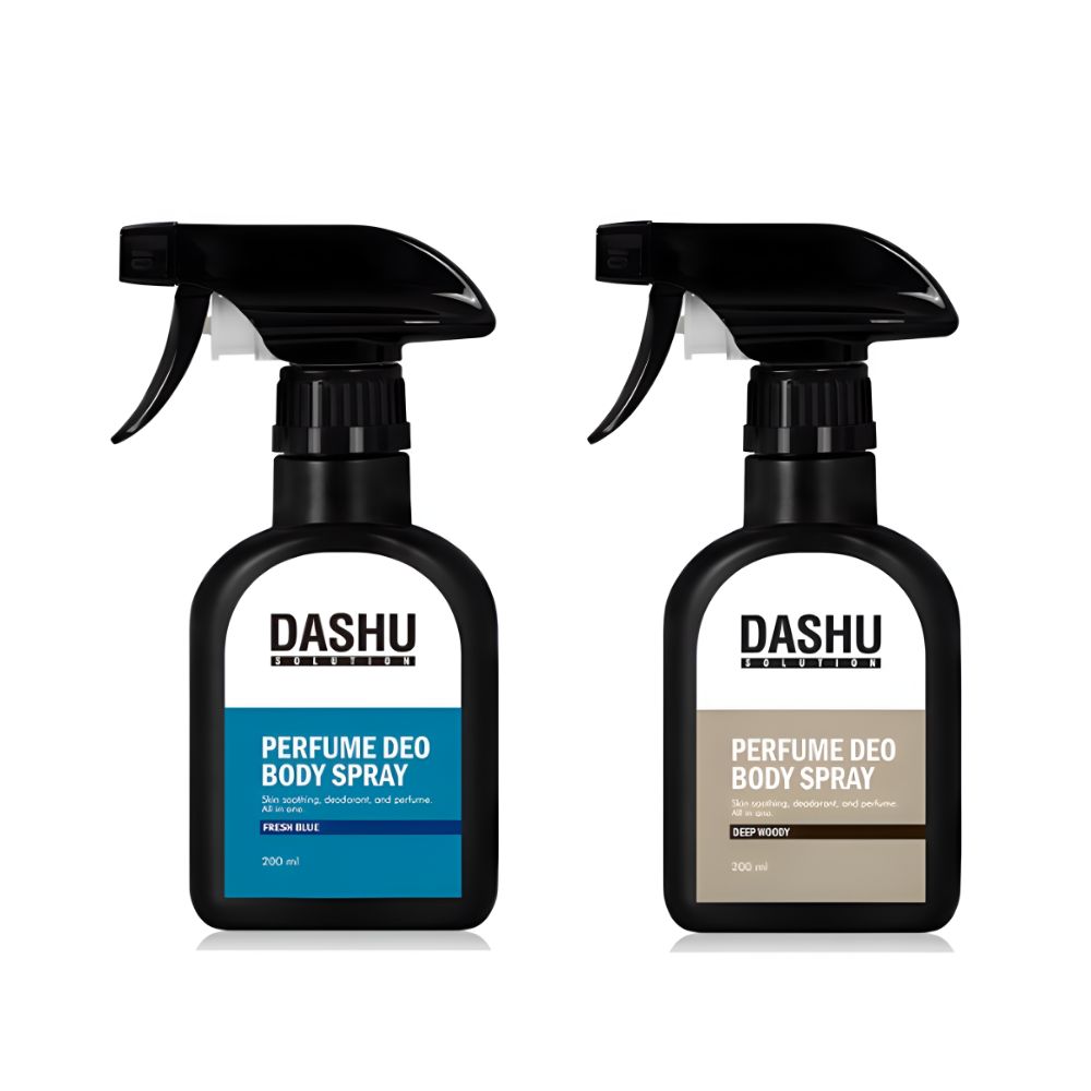 DASHU Solution Perfume Deo Body Spray 200ml Fresh Blue Deep Woody Long Lasting Deodorant Mist