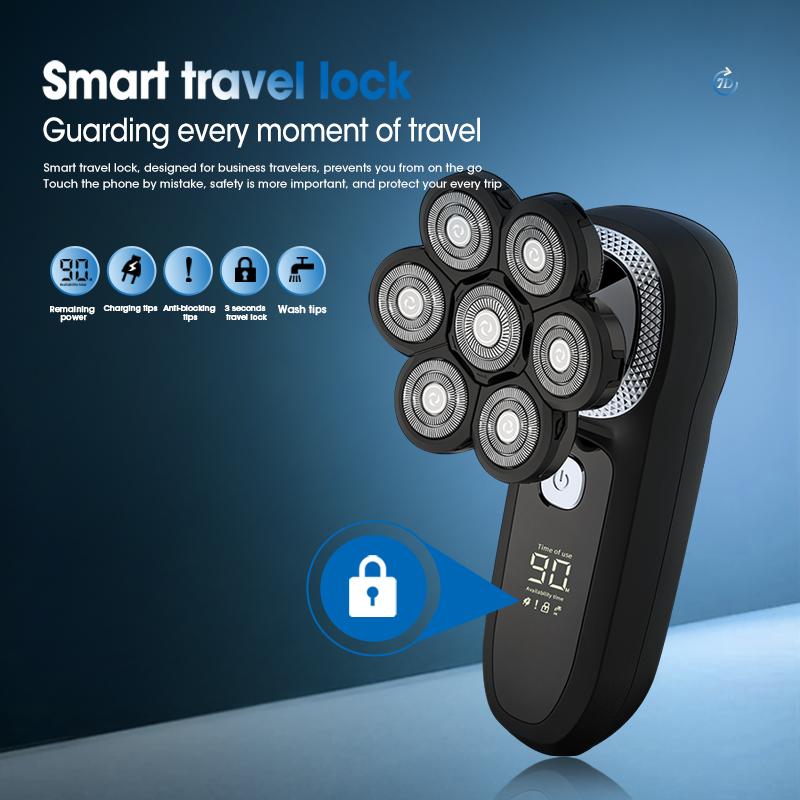 Electric Shaver Men's Body Hair Back Hair Trimmer 6 In 1 Multi-functional Beard Knife Hair Clipper Bald Head Machine