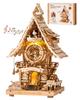ROKR 3D Puzzle Wooden Hakko Clock with Cuckoo and Chime Precision Assembly DIY Creative Interior Home Living Gift Perfect for Kids and Educational