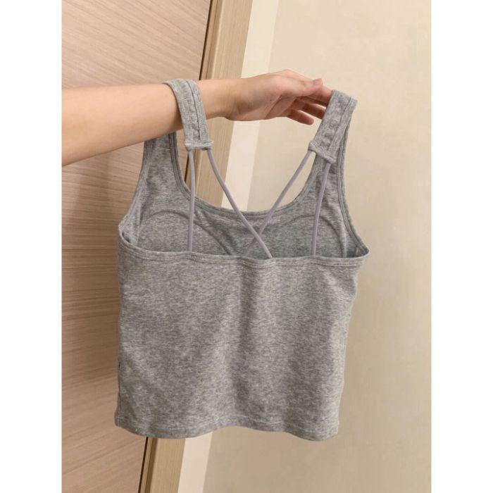 Женская утягивающая майка без рукавов с нагрудными вкладышами – новый стиль 2025 года, универсальный базовый топ.