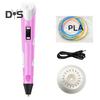 Ручка для печати, нить для 3D-рисования, ручка со светодиодным дисплеем, детские принадлежности для 3D-печати своими руками для рисовальщиков, образовательная игрушка