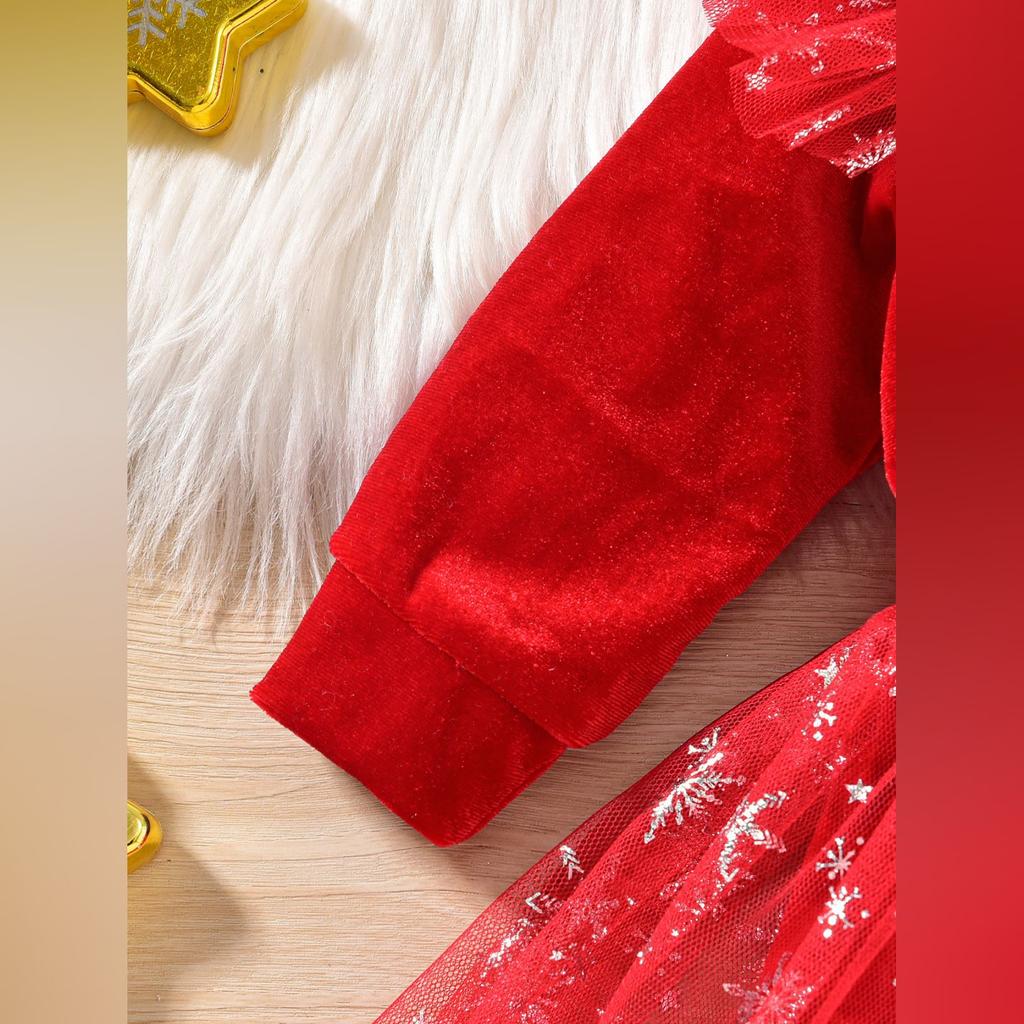 Рождественский комбинезон-платье костюм