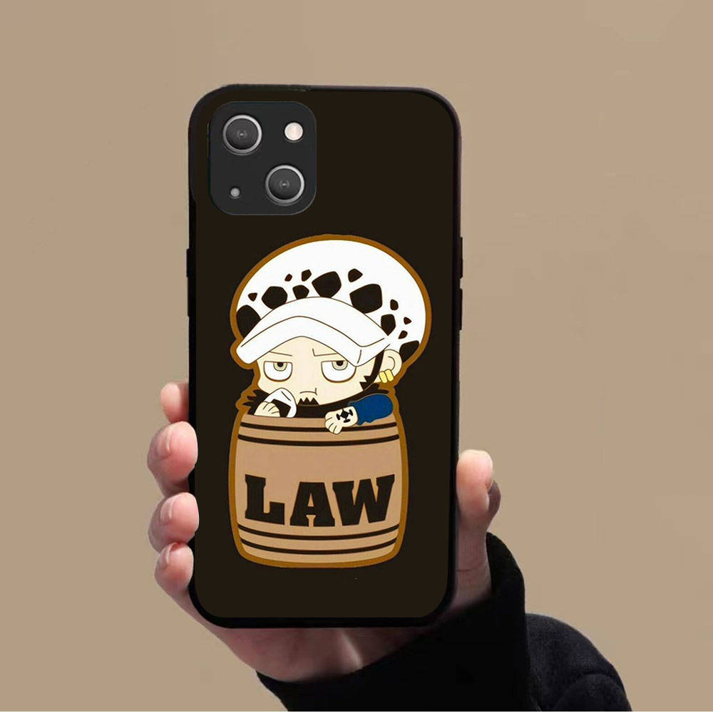 KK-41 One Piece Poster Soft Black Case for iPhone XR 14 15 11 12 13 6 7 8 X XS Pro Max Samsung S22 S23 S21 S24 FE Ultra S8 Plus