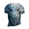 Men‘s T-Shirts 3D Dragon Print Short Sleeve Casual O Neck Pullover Street Outdoor Tops Tee Outdoor Sportshirt Oversized Clothing