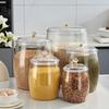 Transparent Grains Storage Box with Lid Food Storage Canister Multifunctional Candy Jar Nuts
