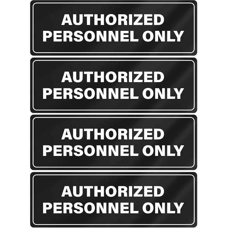 Private Sign Acrylic 9 x 3 Inches Self-Adhesive Waterproof Plastic Door Wall Sign for Business Office 4 Pack