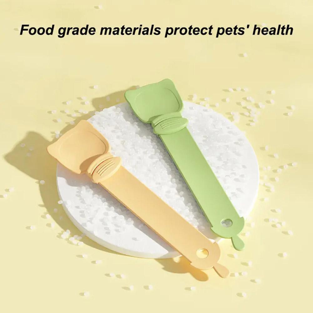 Cat Strip Feeder Spoon Spoon Handle Cat Food Strip Squeezer Pet Meat Mud Food Squeeze Treat Dispense Spoon For Cats Pet Supplies