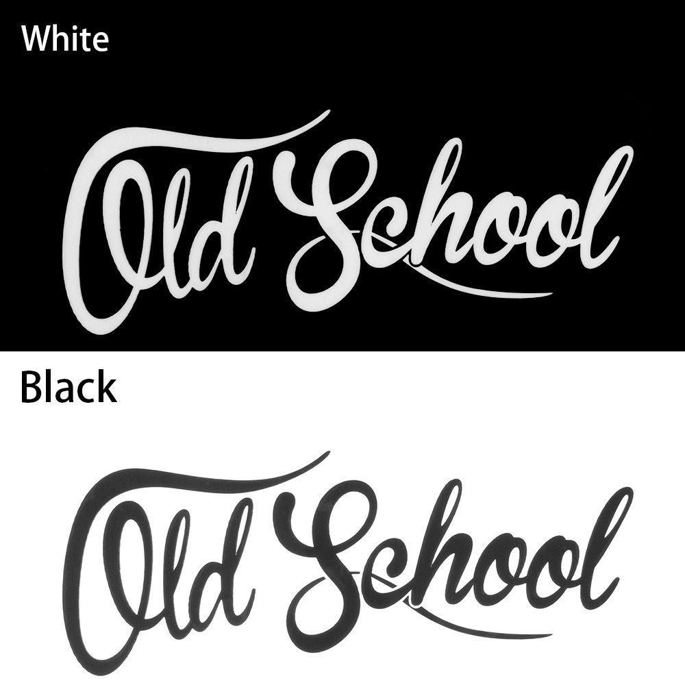 Custom White/Black 19x7CM Car Sticker Decal Classic OLD SCHOOL