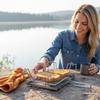 With Handle Toaster Rack Foldable Outdoor Toaster Durable Camping Stove Toaster  Camping