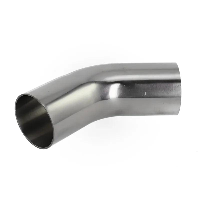 Колено 45° Изгиб Выхлопной трубы Универсальное Нержавеющая сталь Полированное 19-51мм Автомобильные Фитинги Соединения Выхлопной трубы