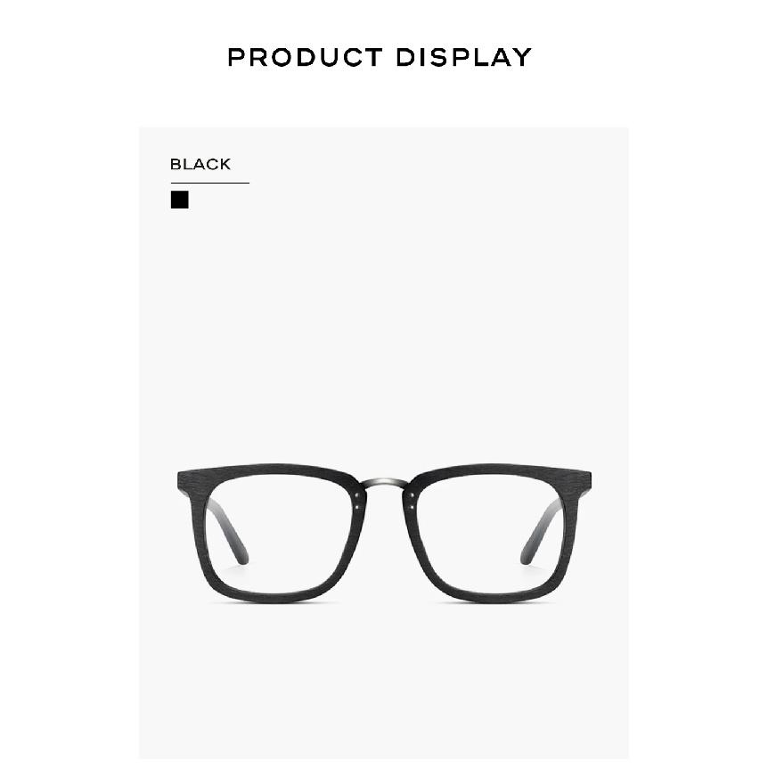 CAPONI Wooden Glasses Frame For Men Brand Designer Handmade Eyeglasses Anti Blue Light Customized Spectacles JF7085