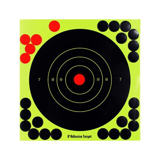 10 шт. 8-дюймовых наклеек-мишеней с брызгами, самоклеящиеся мишени-яблоки, флуоресцентно-желтые мишени для стрельбы на открытом воздухе и в помещении, для соревнований и практики
