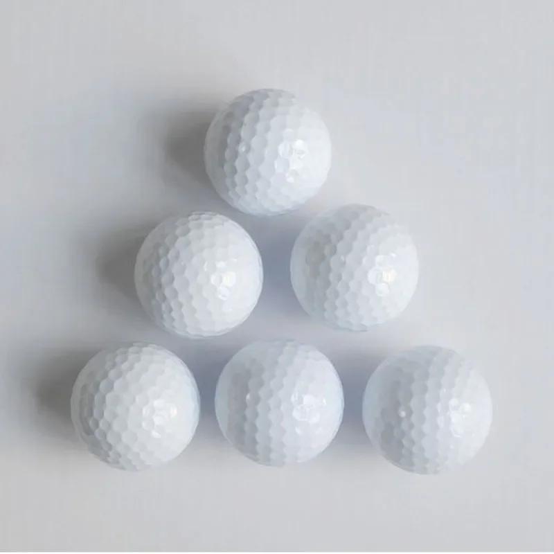 2025 New 10pcs Outdoor golf double-layer white ball two-layer practice ball golf ball