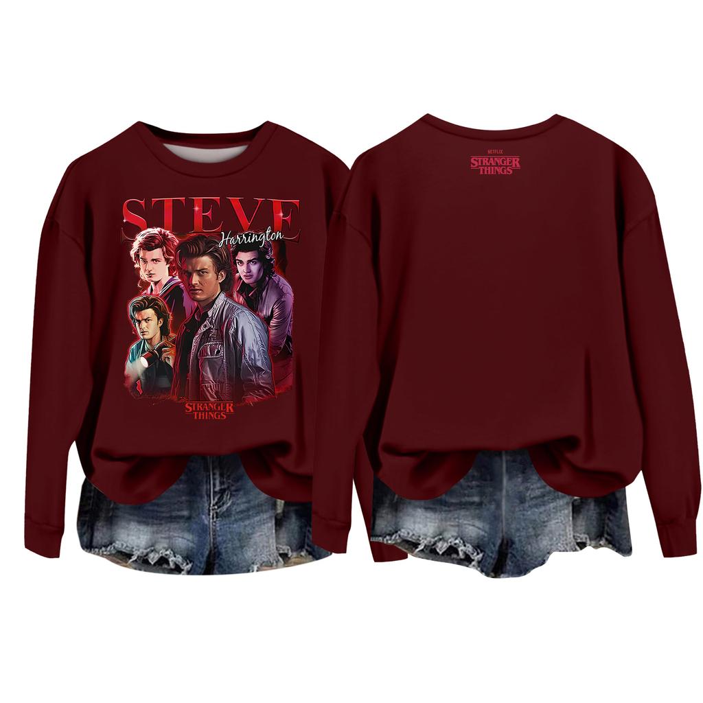 Женский повседневный пуловер с круглым вырезом и длинным рукавом с принтом ко Дню святого Валентина