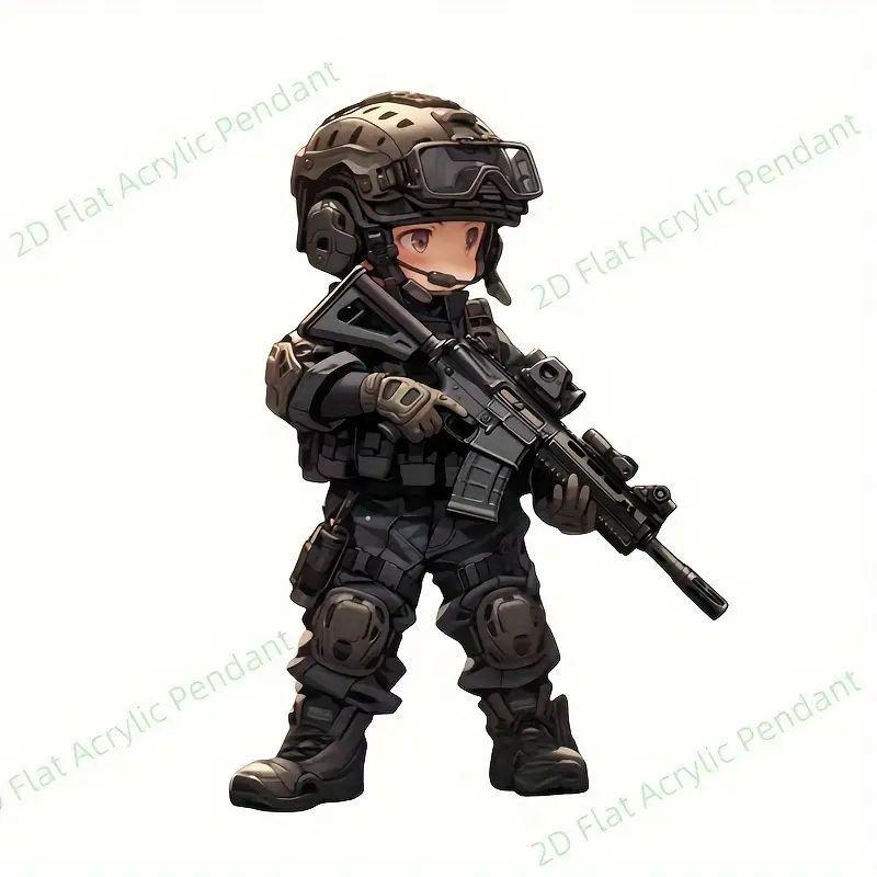 Новый Рождественский Орнамент Подвеска Акрил Плоский Забавный Подвеска Спецназа Подвеска Праздничный Подарочный Подвеска Подвеска