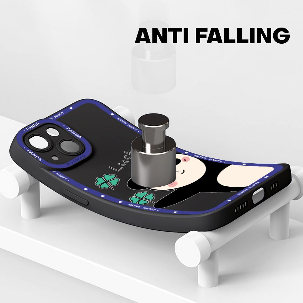 For iPhone 16 15 14 Pro Max Redmi Note 13 12 Pro Samsung S25 S24 Ultra A13 A14 A15 A16 Full Camera Protect Soft Silicone Panda Pattern Casing