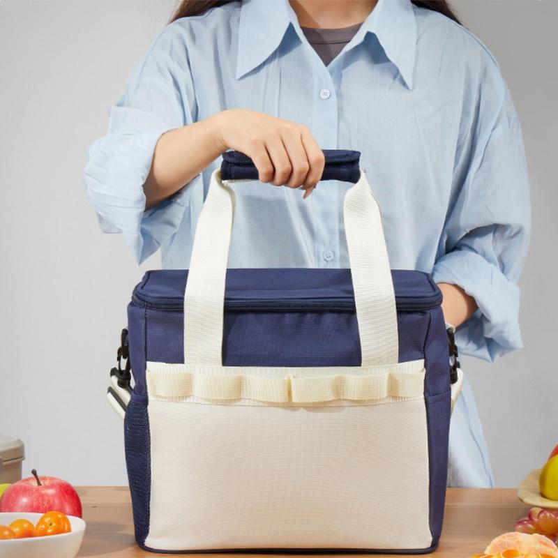 Сумка для пикника на открытом воздухе рука об руку с сумкой для бэнто, изотермическая и большой вместимости, сумка-холодильник, кемпинг, регулируемая сумка для ланча