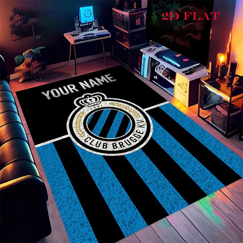 Custom Club Brugge Carpet Rug for Living Room Bedroom Home Sofa Decoration,Kids play Nonslip Floor Mat