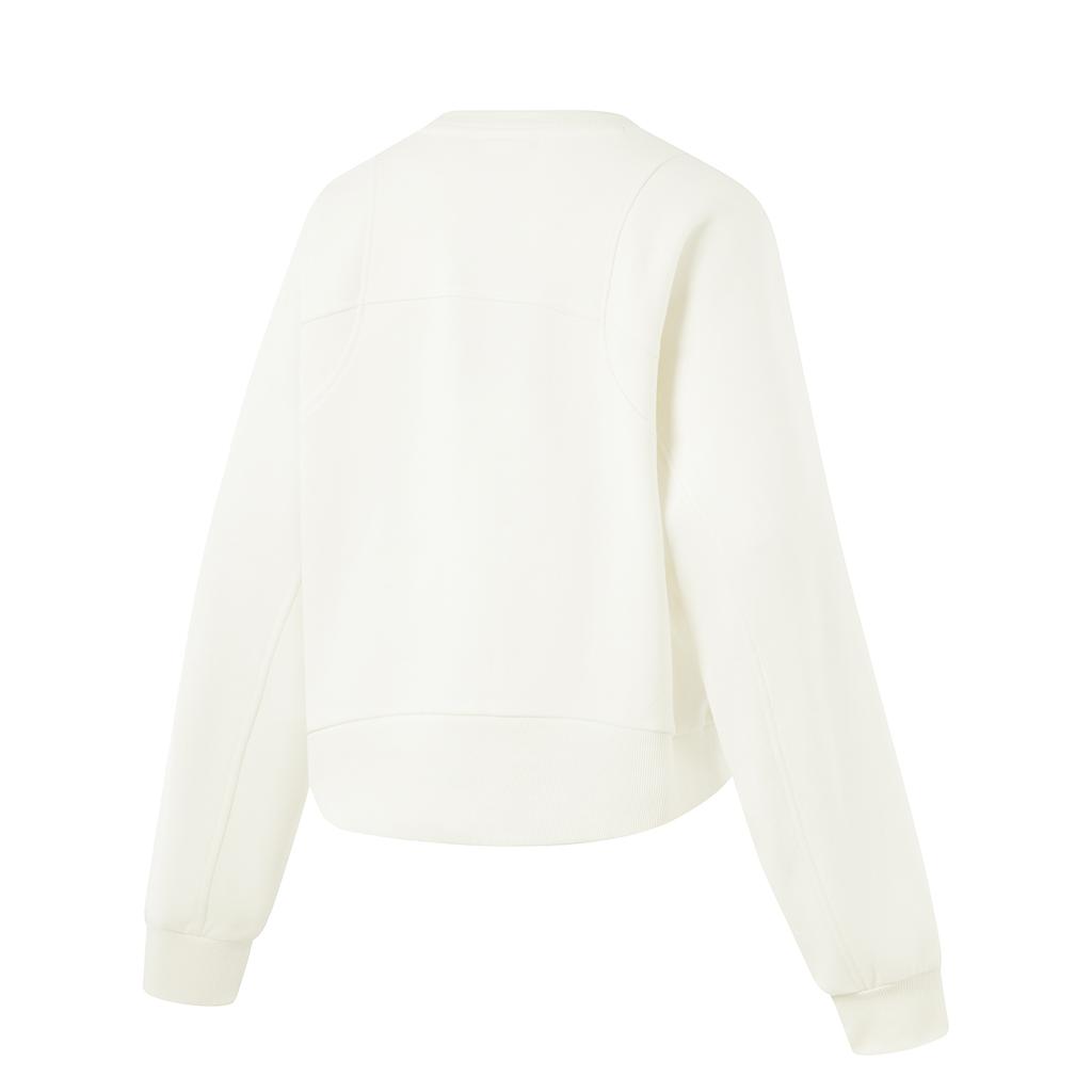 Li Ning Fitness Series Sweatshirt Women's Champagne White AWDU556-4
