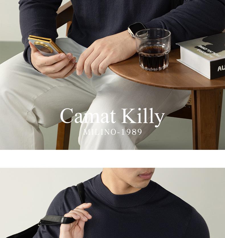 CamatKilly • Мужская мягкая трикотажная одежда: Роскошный, Плотный, Противоскатывающийся, Высокоэластичный Базовый Слой для Осени и Зимы.