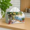 1pc Mediterranean Lemon Tree Tissue Holder & Napkin Organizer - Lemon-Themed Suitable for Vehicle, Kitchen, Tabletop Decor, Sturdy Tissue Box for Part