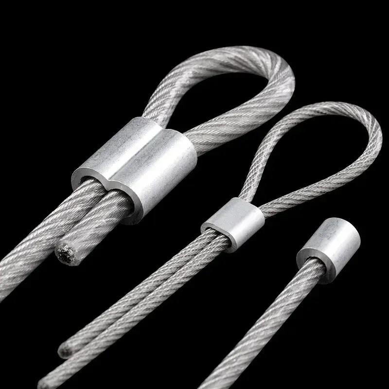 M1 to M10 Full Size Steel Wire Cable Rope Fixing Clip Circular Aluminum Ferrules Round Crimping Loop Clamps Quantity 10--200pcs