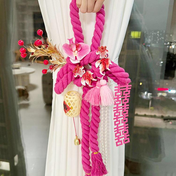 New Bridal Knot Curtain Tieback Set for Wedding & Bedroom Décor