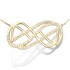 Les Trésors De Lily [L4592] - Gold-Plated 'Infini' White Gold Necklace - 30x15 Mm